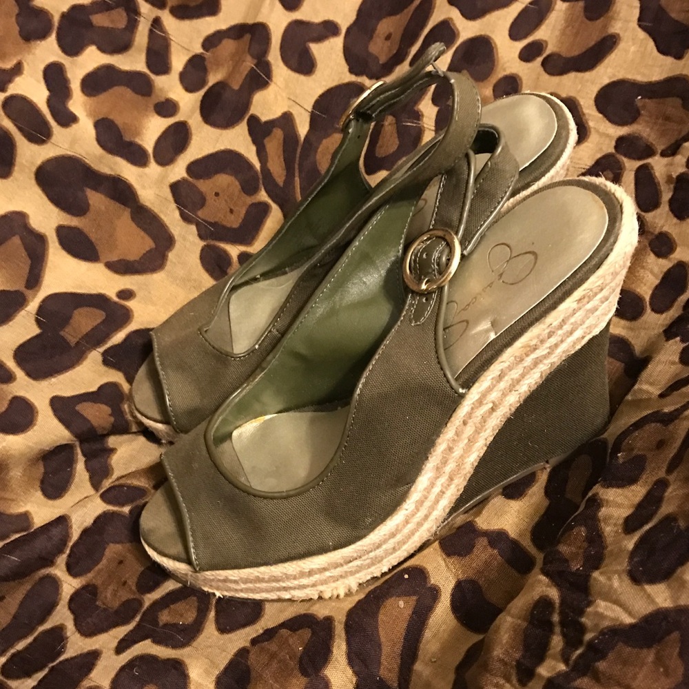 Jessica Simpson Braided Wedges.